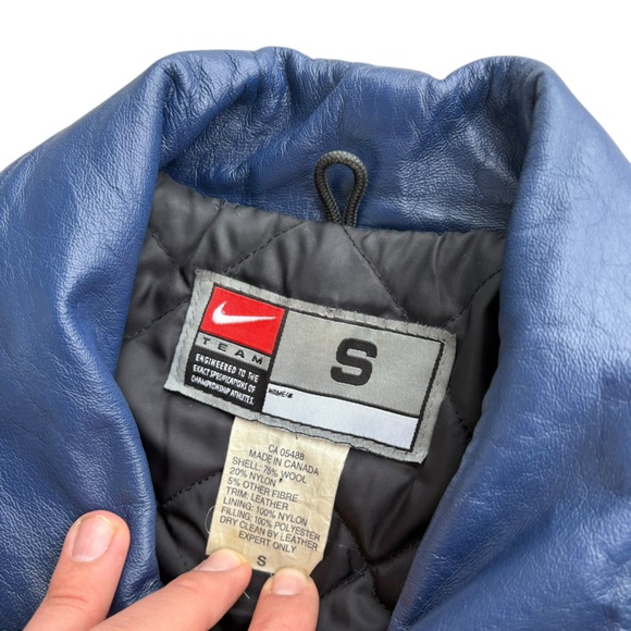 Rare VTG 90s Nike Teams Toronto Maple Leafs Wool Blend/Leather Mens Size Small - Picture 12 of 16